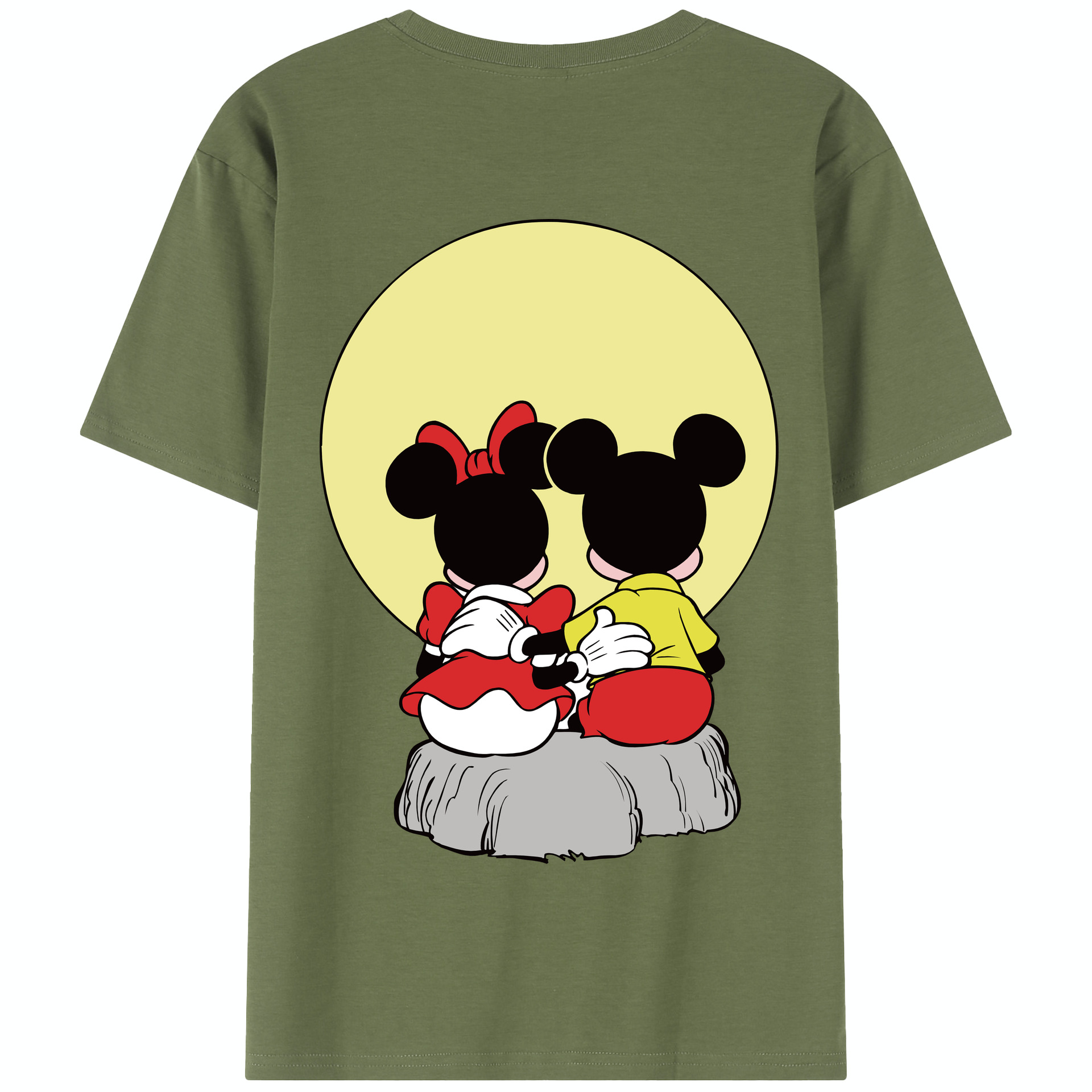 （画像用） ミッキーマウス Mickey Mouse 綿100％半袖Tシャツ（背面プリント）